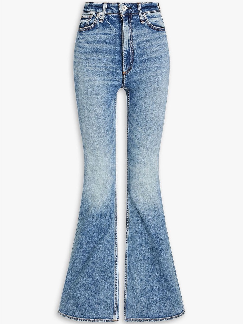 rag & bone Light Blue High-Rise Flare Jeans